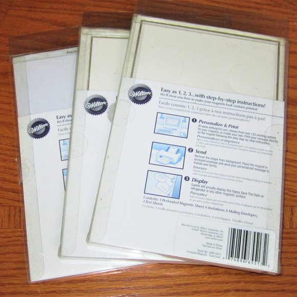 Wilton Save the Date Magnets - 18 total Magnets, Invitations, Envelopes - Picture 2 of 2